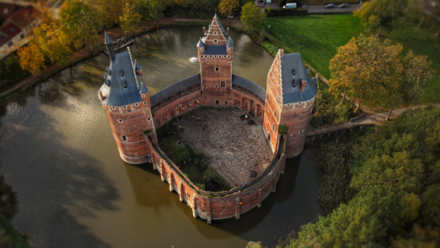 Kasteel van Beersel boven aanzicht